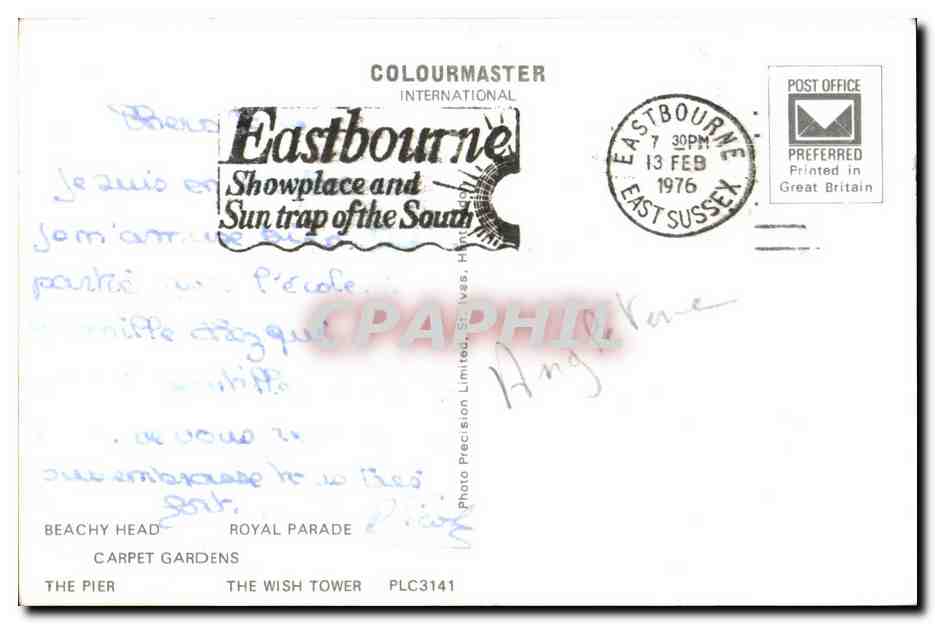 Eastbourne — Showplace and Sun trap of the South — COLOURMASTER INTERNATIONAL — Achterkant