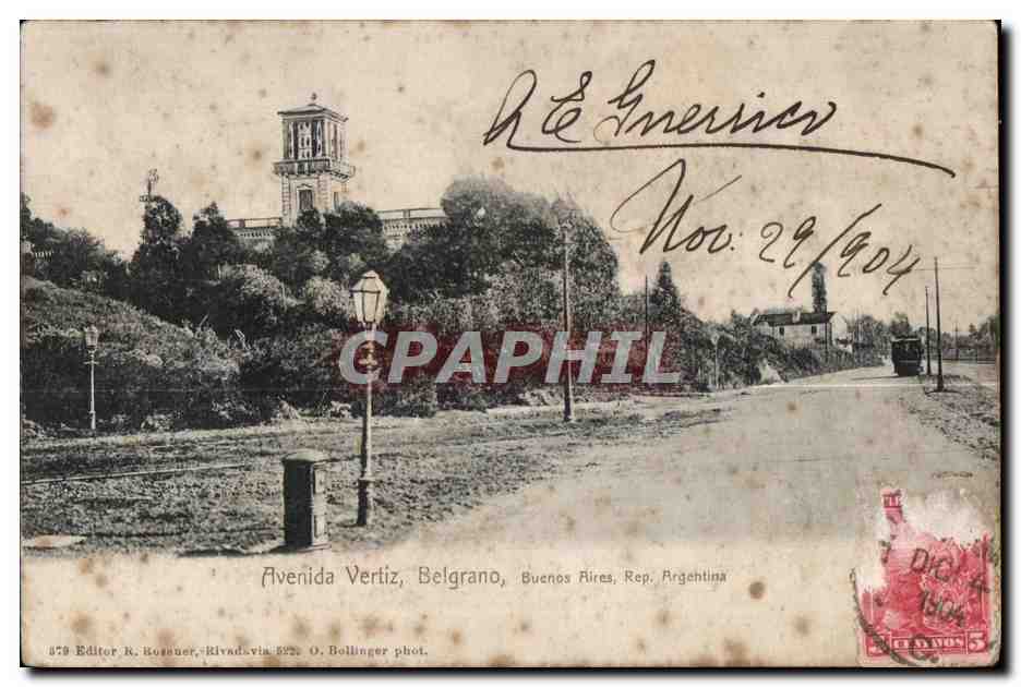 CPA Avenida Vertiz Belgrano Buenos Aires Rep Argentina Argentine 