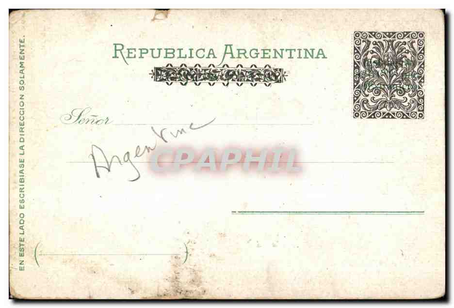 CPA Un Saivdo de Buenos Aires Argentine Argentina — Rückseite