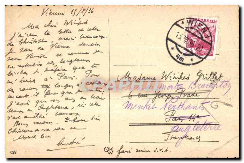 Wien, Kürsalon — éditeur inconnu, n° de série 628 — Verso
