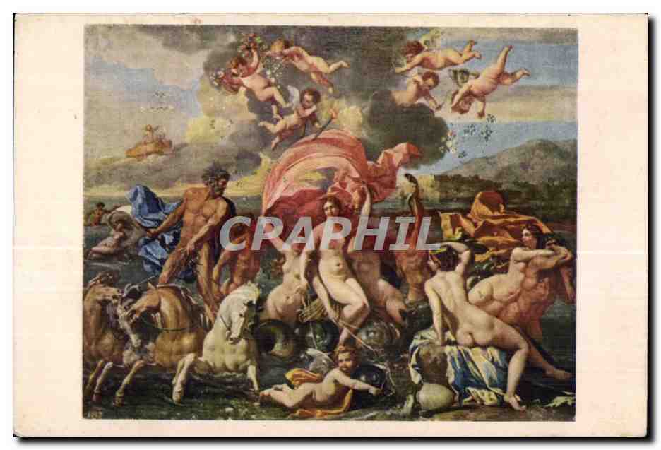CPA Pennsylavnia museum of art the triumph of neptune and amphitrite by nicolas poussin