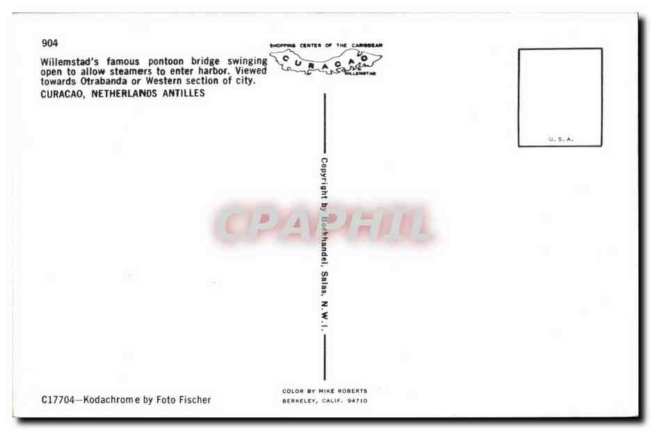 CPA Curacao Antilles — Rückseite