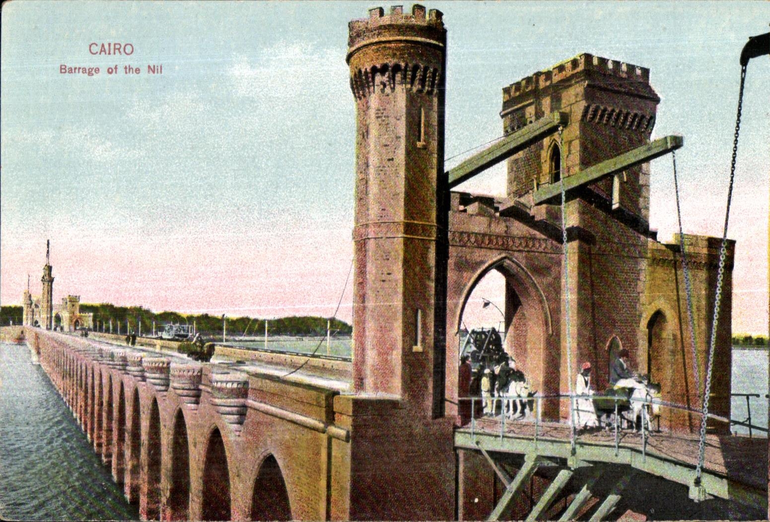 CPA Cairo Barrage of the Nil Egypt Egypte