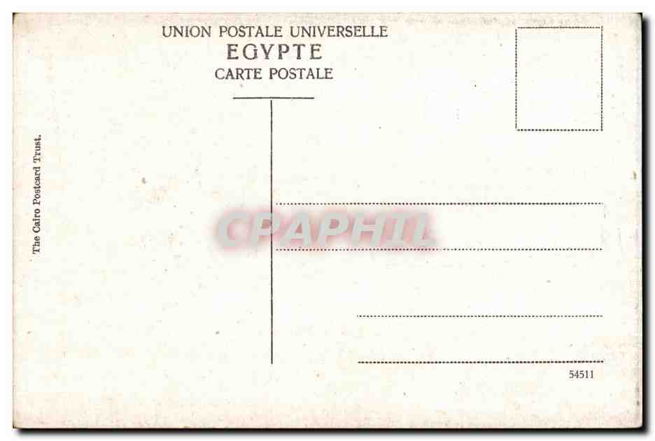 CPA Cairo Barrage of the Nil Egypt Egypte — Rückseite