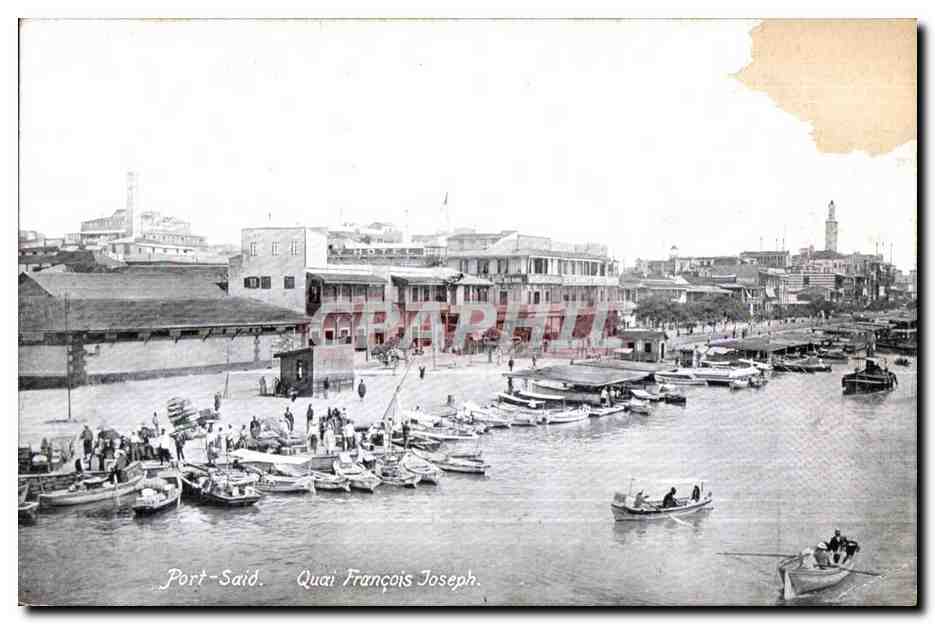 CPA Port Said Quai Francois Joseph Egypt Egypte
