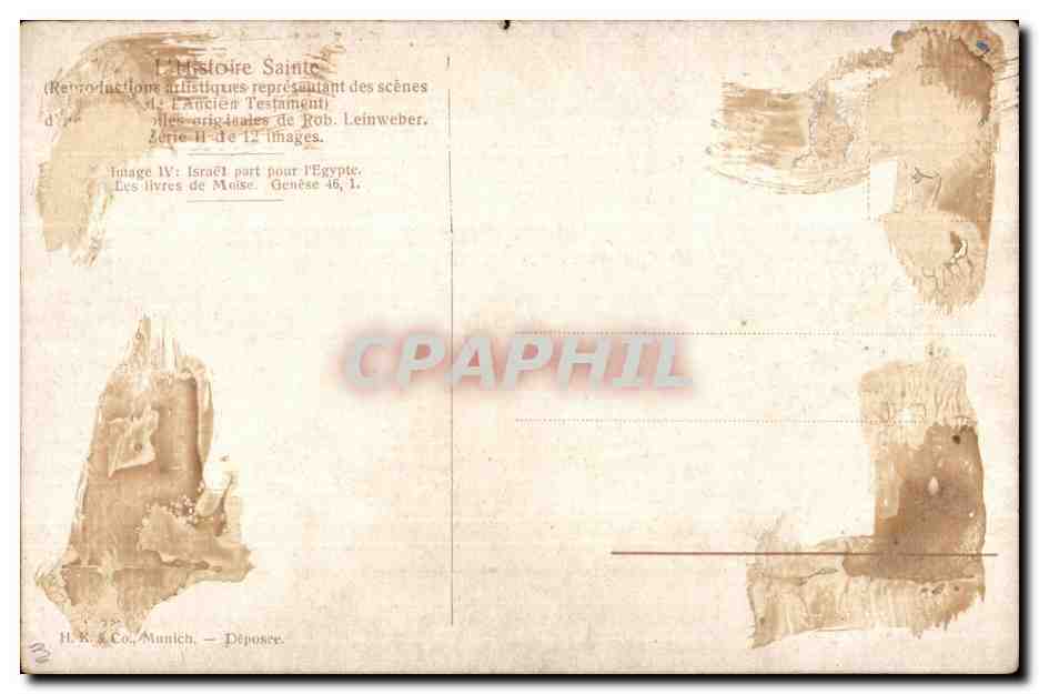 CPA L Histoire de la Sainte Egypt Egypt Egypte Boeufs  — Rückseite