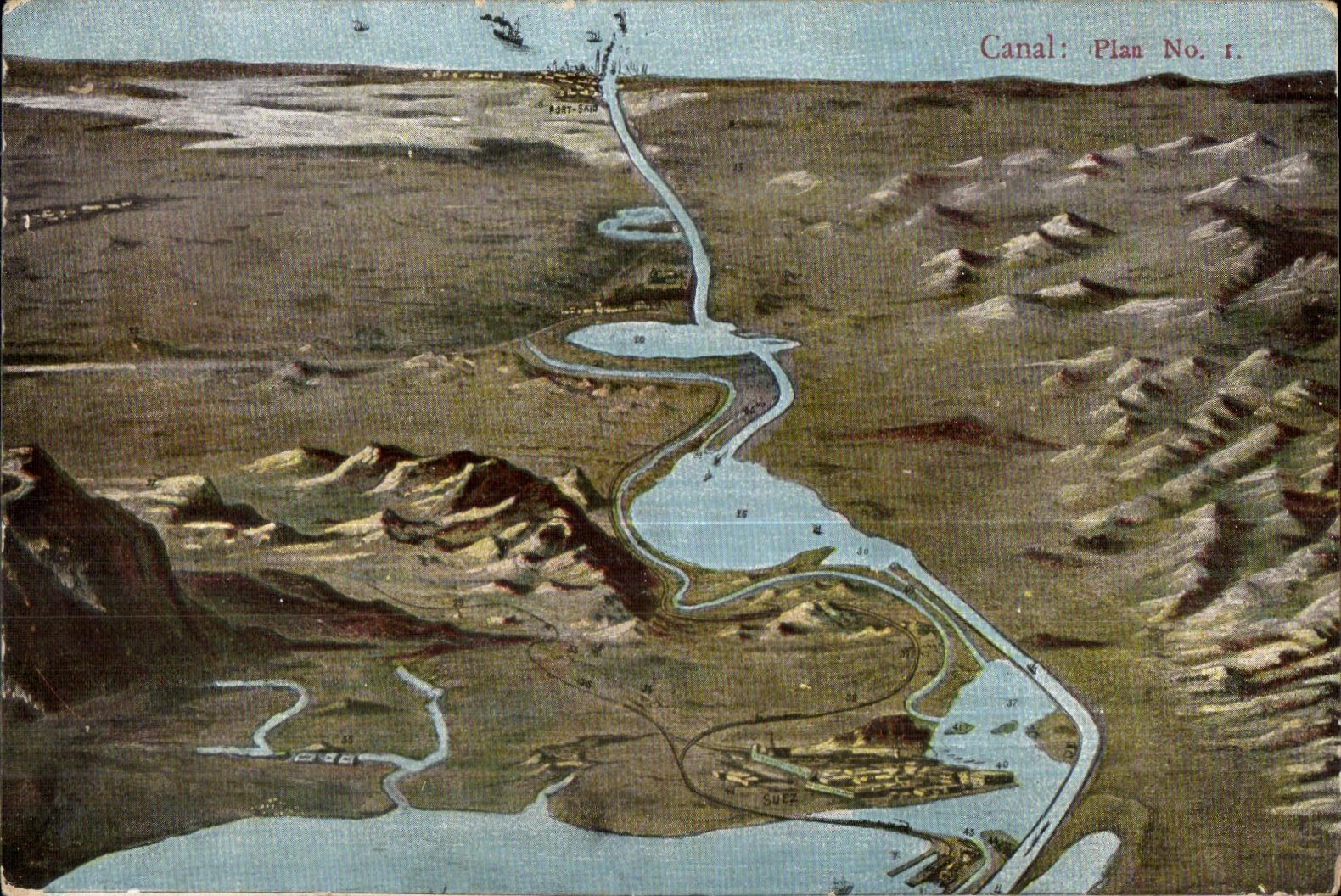 CPA Canal Egypte Egypt Suez