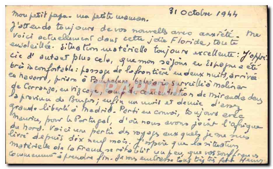 Entier Cachet Censure 1944 pour Saint Brieuc France — Back
