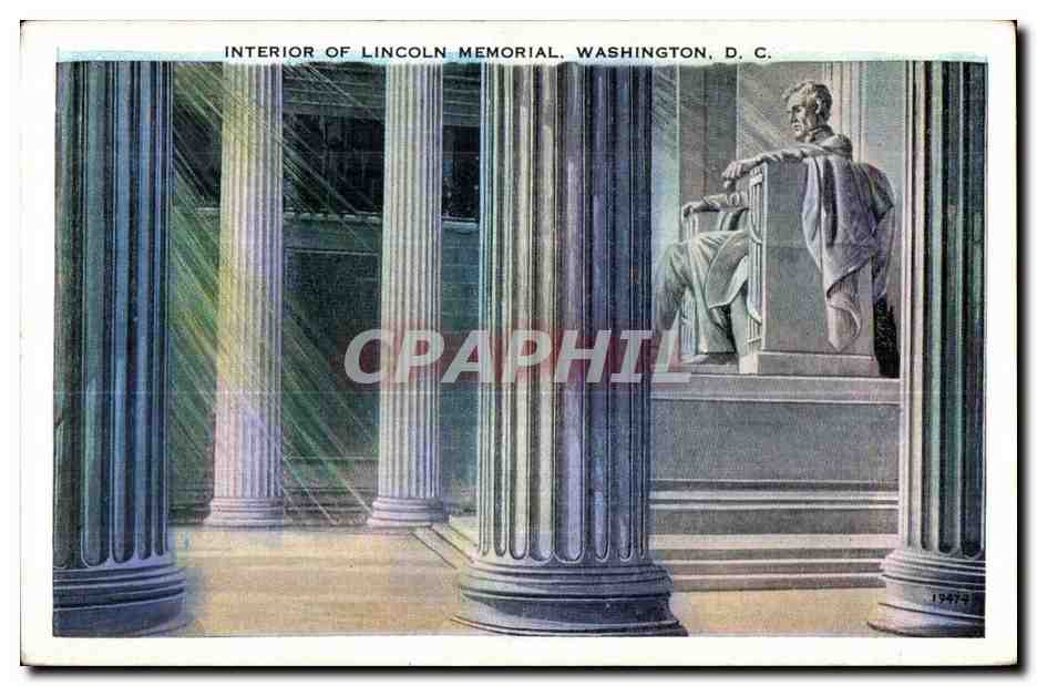 CPA Interior Of Lincoln Memorial Washington