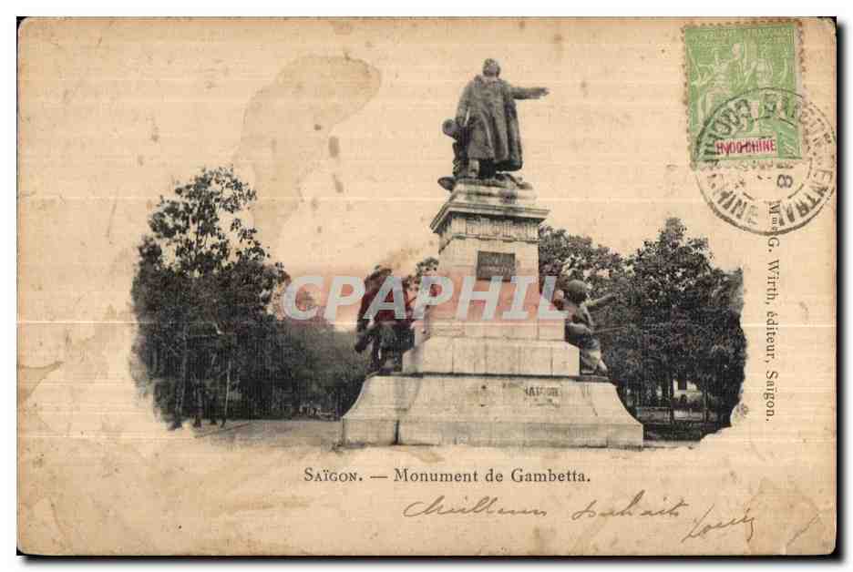 CPA Saigon Monument de Gambetta Vietnam Indochine