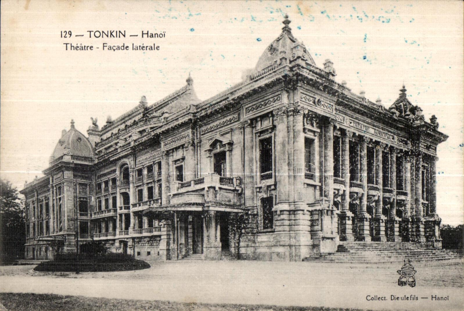 CPA Tonkin Hanoi Theatre Facade laterale Vietnam Indochine