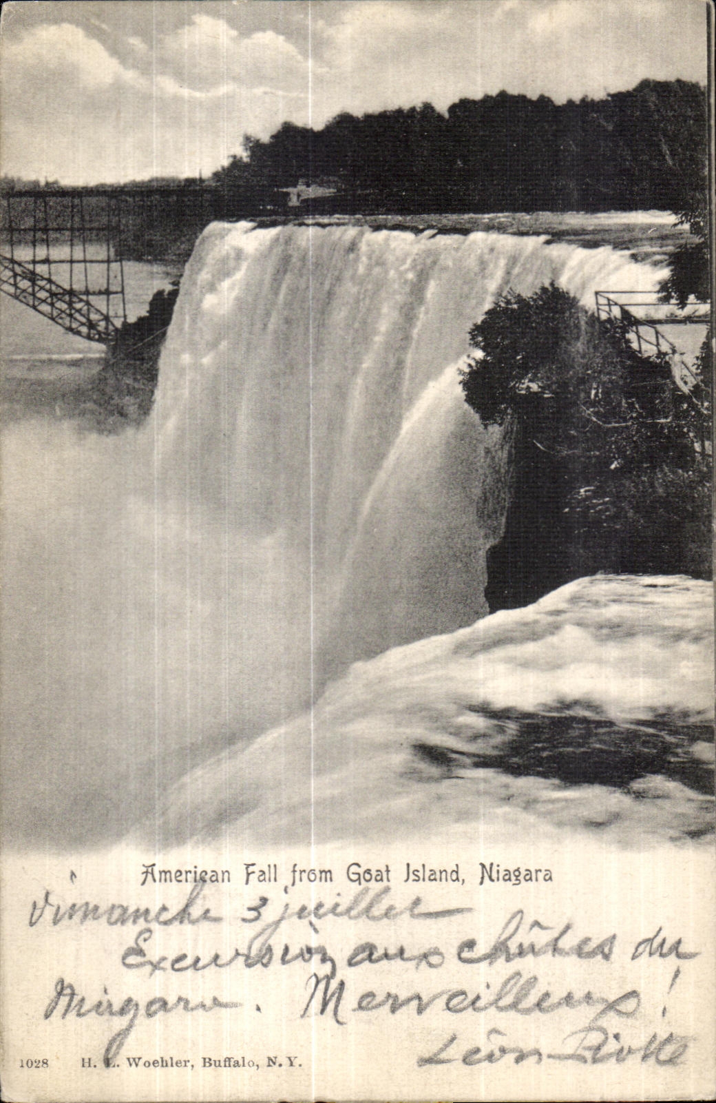 CPA American Fall from Goat Island Niagara