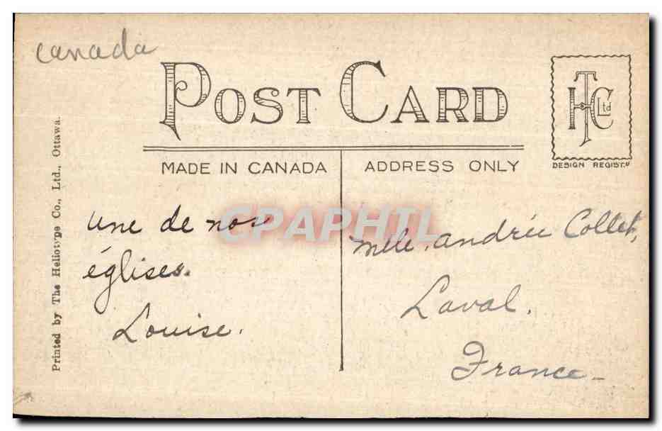 CPA St Andrews Church Moose Jaw Sask — Back