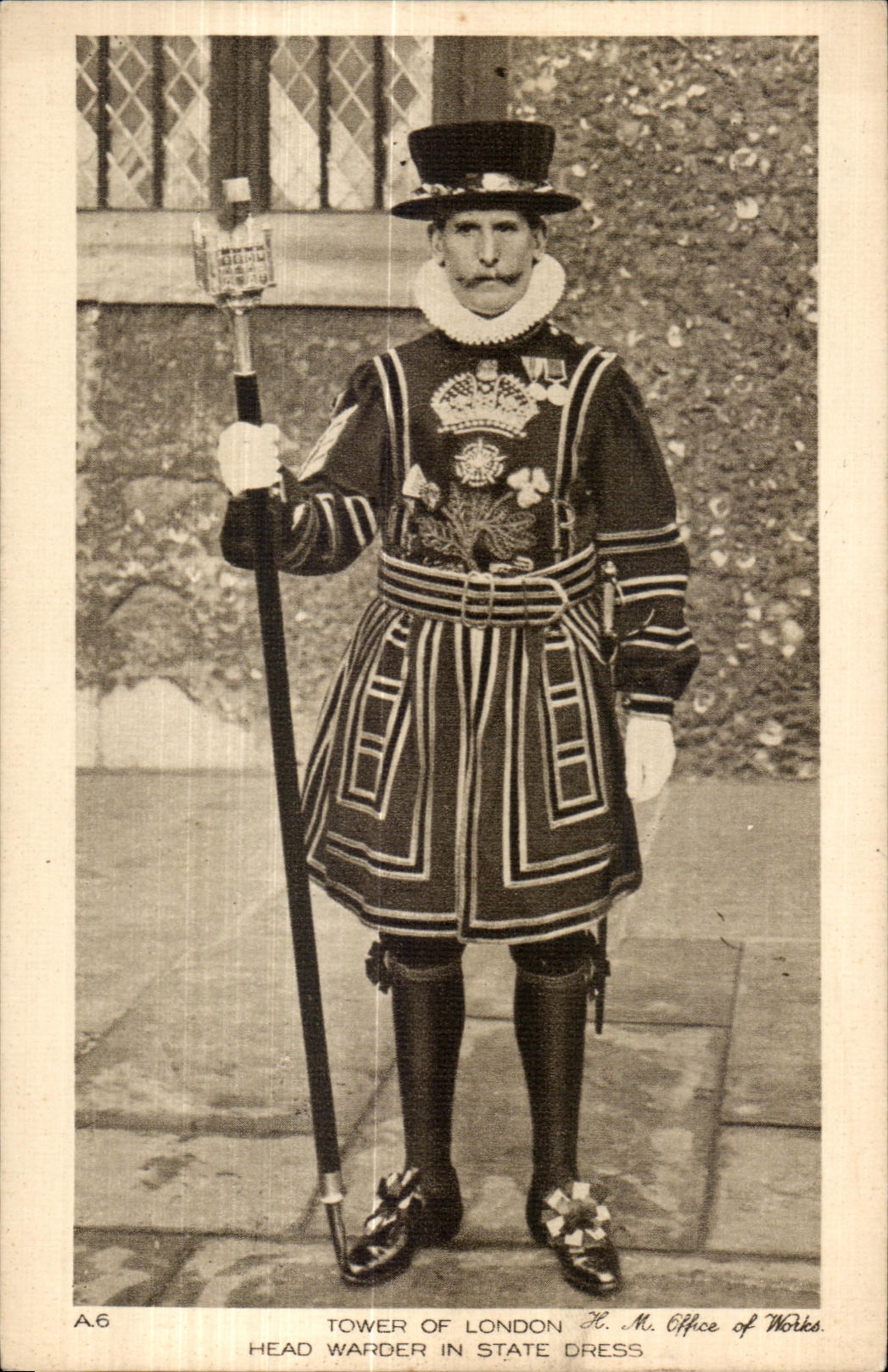 CPA Tower of London Head Warder in StateDress Folklore Costume