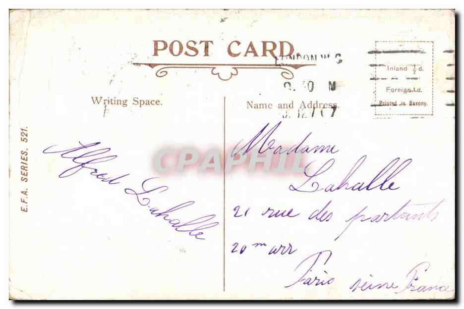 CPA The Hippodrome London — Verso
