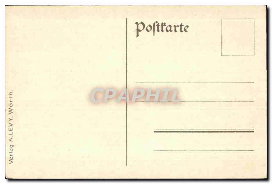 CPA Denkmal des Regts von Wittich Lion  — Rückseite