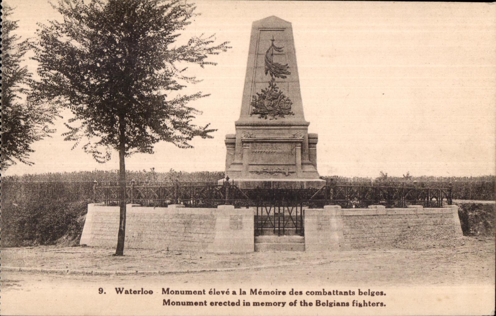 Waterloo — Monument élevé à la mémoire des combattants belges — Photolithe DESAIX, n°9