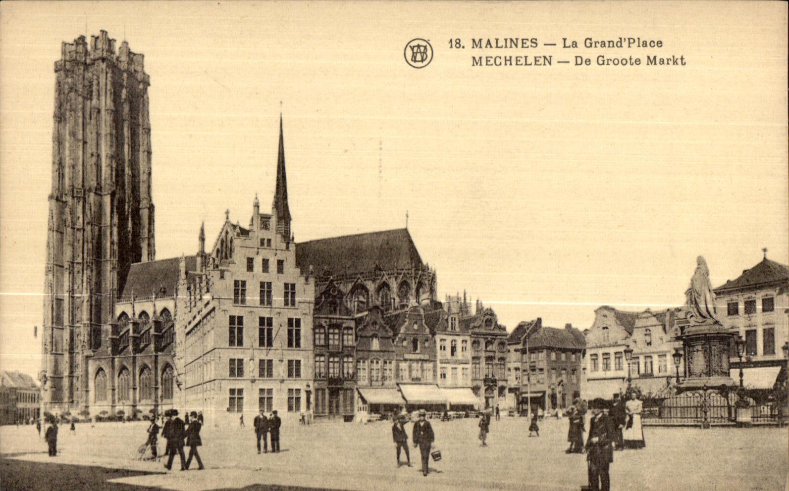 CPA Malines La Grand Place Mechelen De Groote Markt