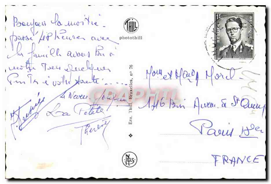 CPA Le Zoute Souvenir de Groeten uit Ern Thill Bruxelles — Rückseite