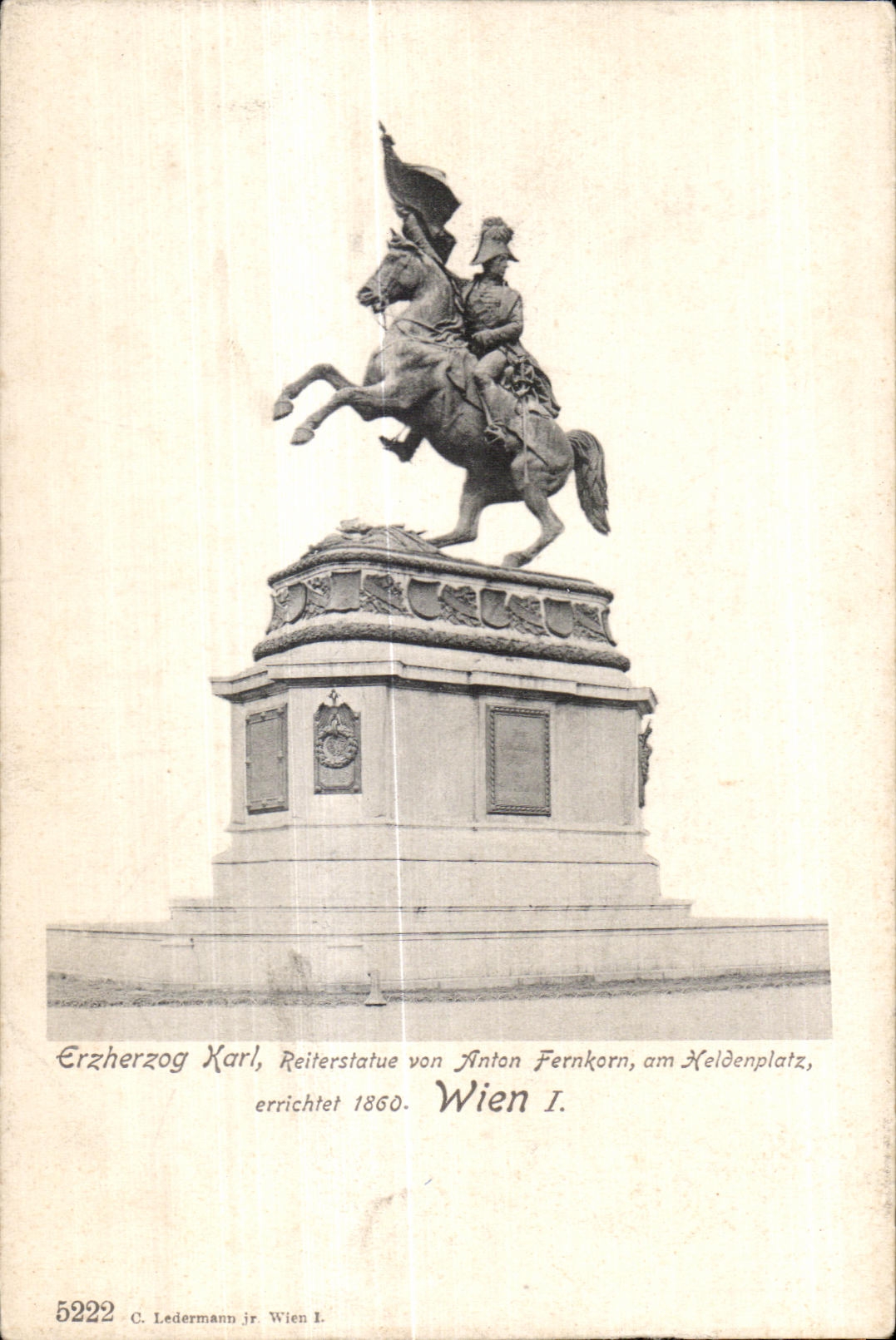 Statue équestre d'Erzherzog Karl — Wien I — éditeur C. Ledermann jr. n° 5222