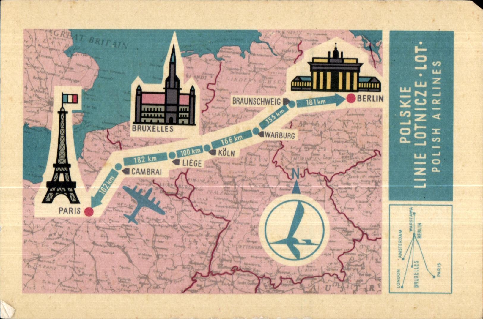 CPA Polskie Line Lotnicze Lot Polish Airlines Poland Pologne 