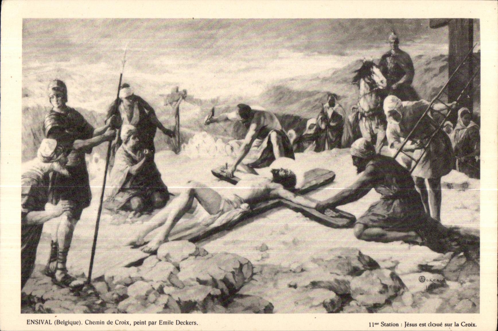 CPA Ensival (Belgique) Chemin de croix peint par Emile Deckers