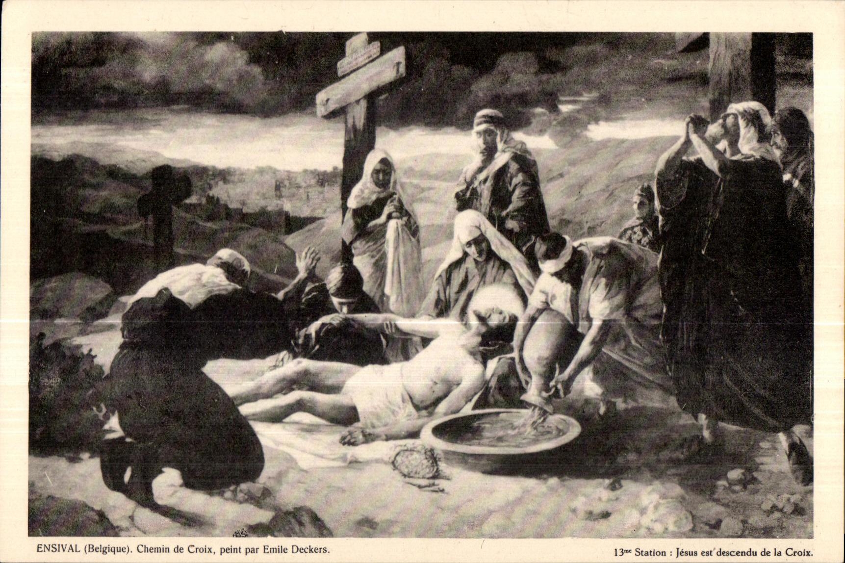 CPA Ensical (Belgique) Chemin de Croix peint par Emile Deckers