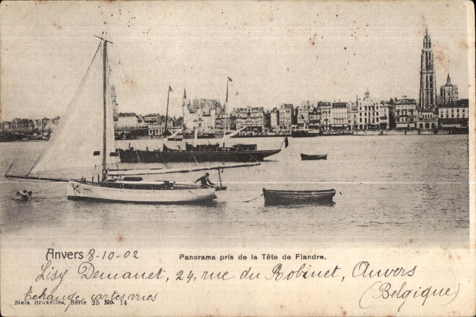 CPA Anvers panorama pris de la Tete de Flandre