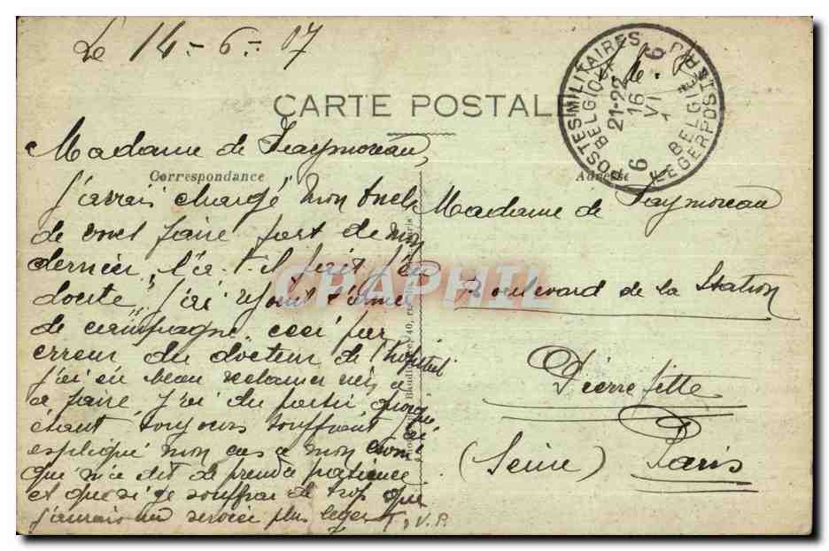CPA Victoire de l Yser Le roi ALbert et le president Poincare arrivent sur la grande place de Furnes  — Rückseite