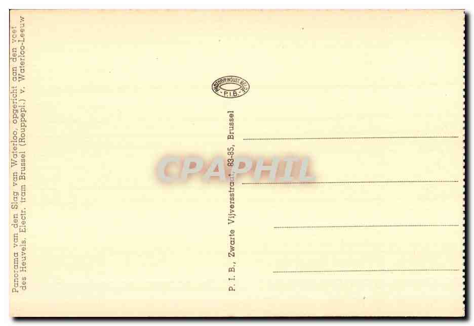 Bataille de Waterloo — Panorama de la bataille — P.I.B., Bruxelles — Reverso