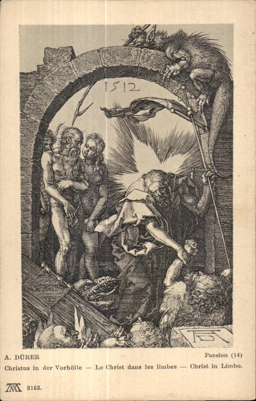 CPA Durer Christus in der Vorholle Le Christ dans les limbes Christ in Limbo