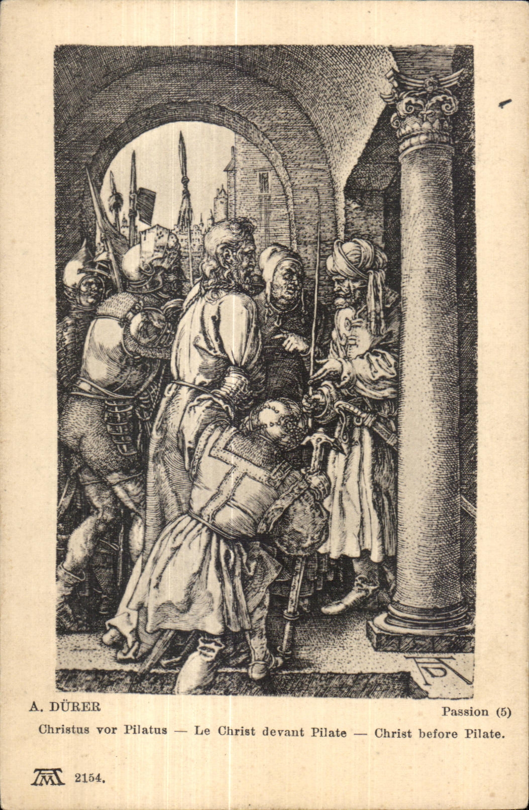 CPA Durer Christus vor Pilatus Le Christ devant Pilate Christ before Pilate
