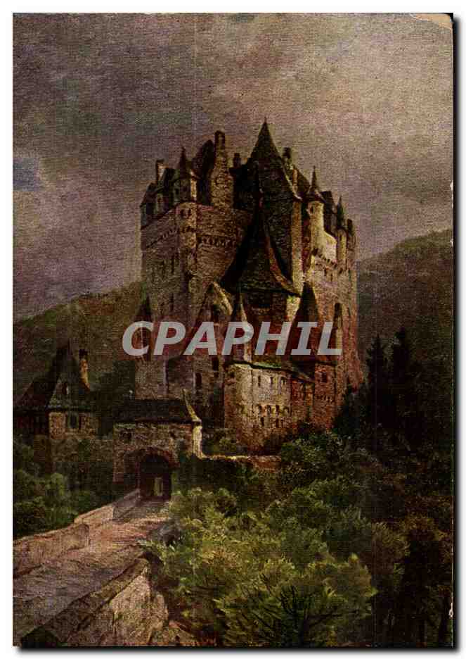 CPA Burg Eltz fm Moseltale ein Kleinod altdeutscher Bau Kunst wurde bereits an Begian des Jahrhunderts erbaut Die inner 