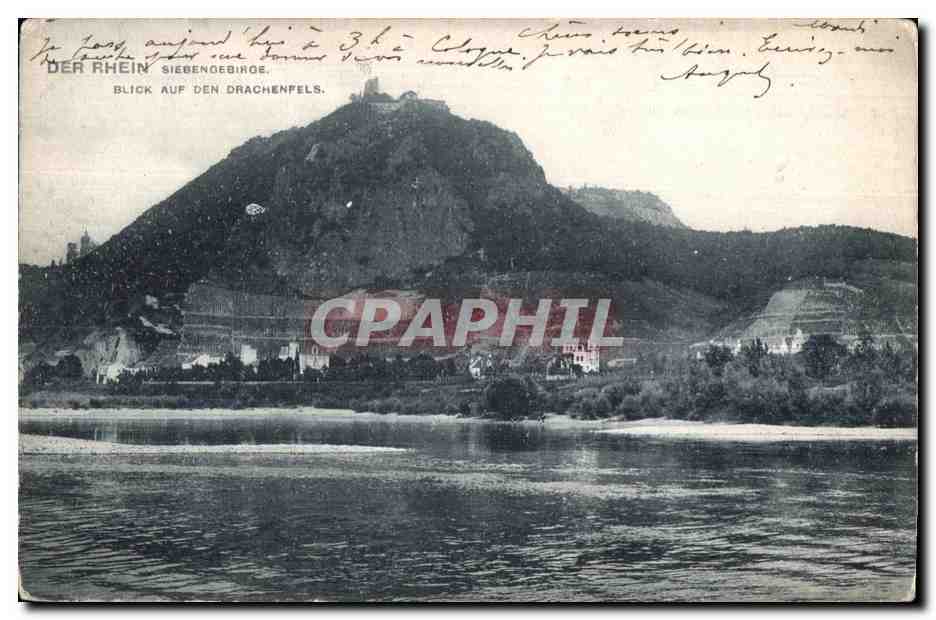 CPA Der Rhein Siebenoebige Blick Auf Den Drachenfels