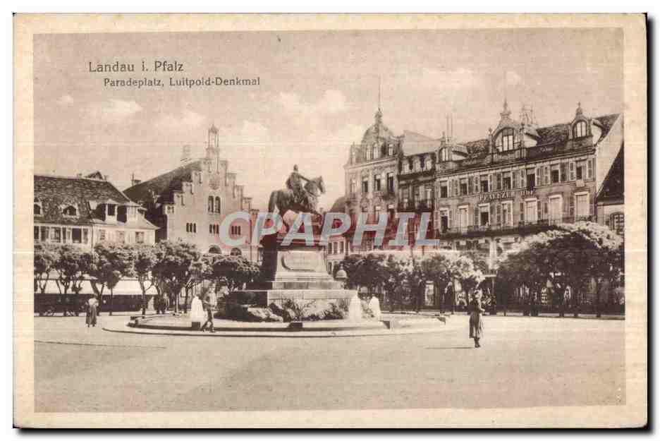 Landau i. Pfalz — Paradeplatz, Luitpold-Denkmal — éditeur non visible