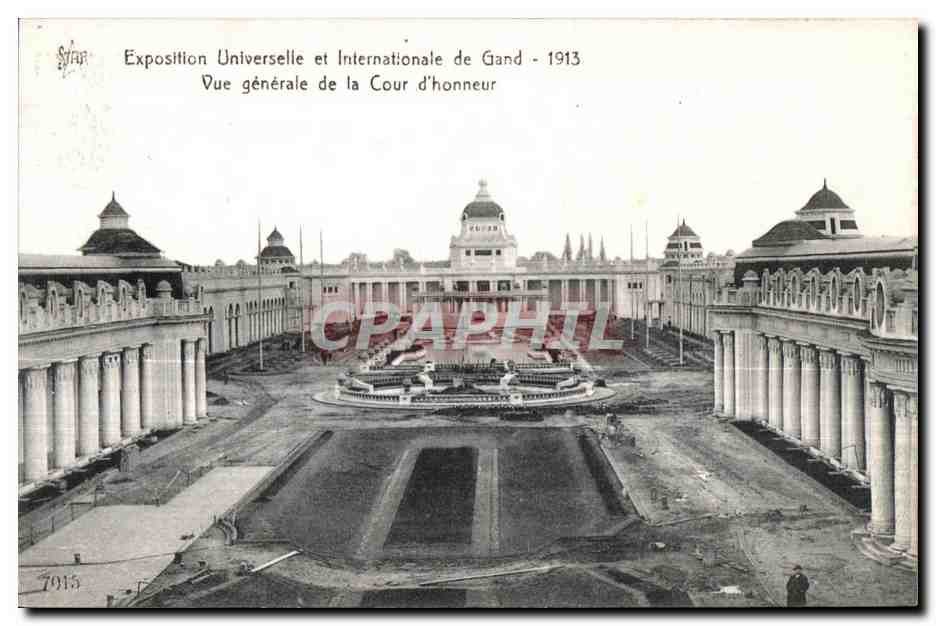 CPA Exposition Universelle et Internationale Gand Vue generale de la Cour d Honneur