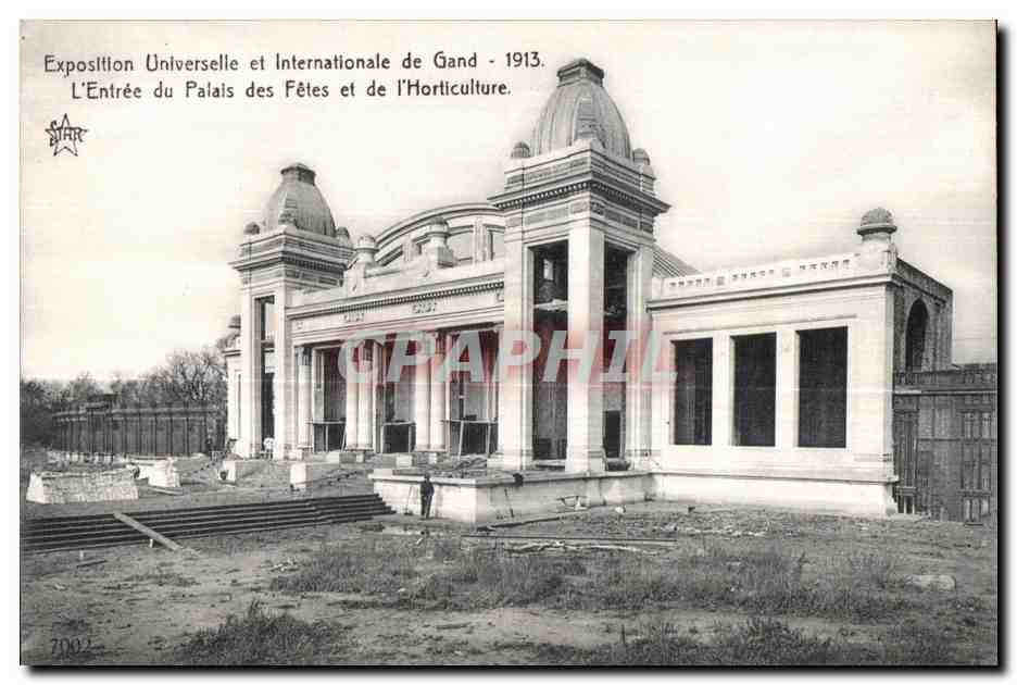 CPA Exposition Universelle et Internationale Gand L Entree de Palais des Fetes et de l Horticulture