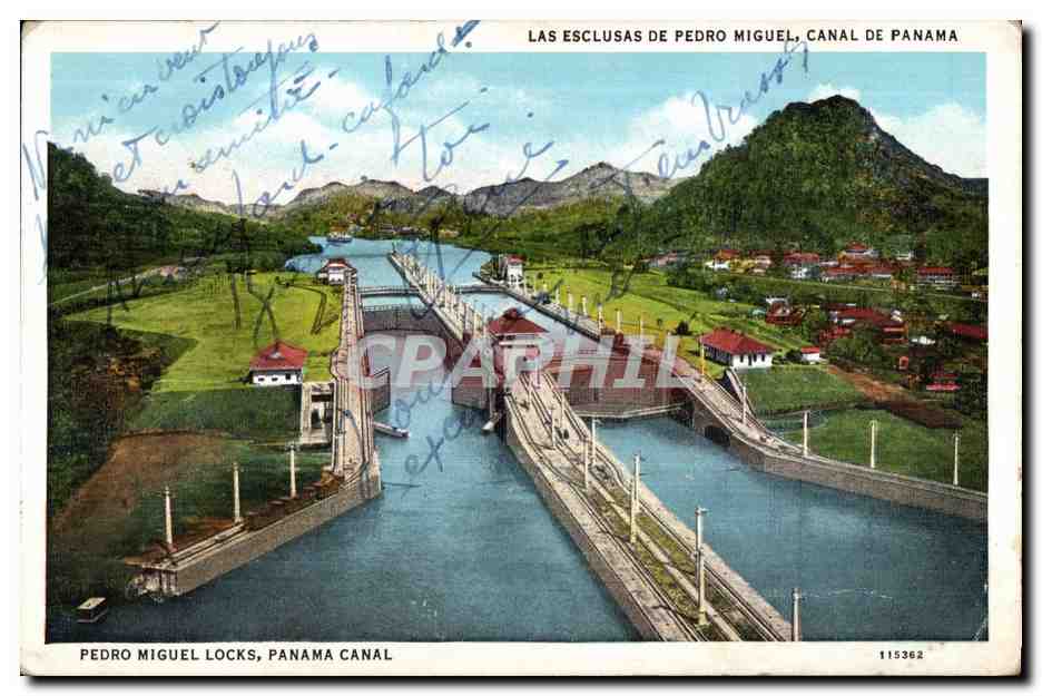 CPA Las Esclusas De Pedro Miguel Canal De Panama