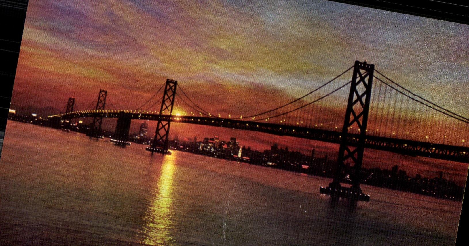 San Francisco Bay Bridge — Sunset — E. F. Clements, C4706