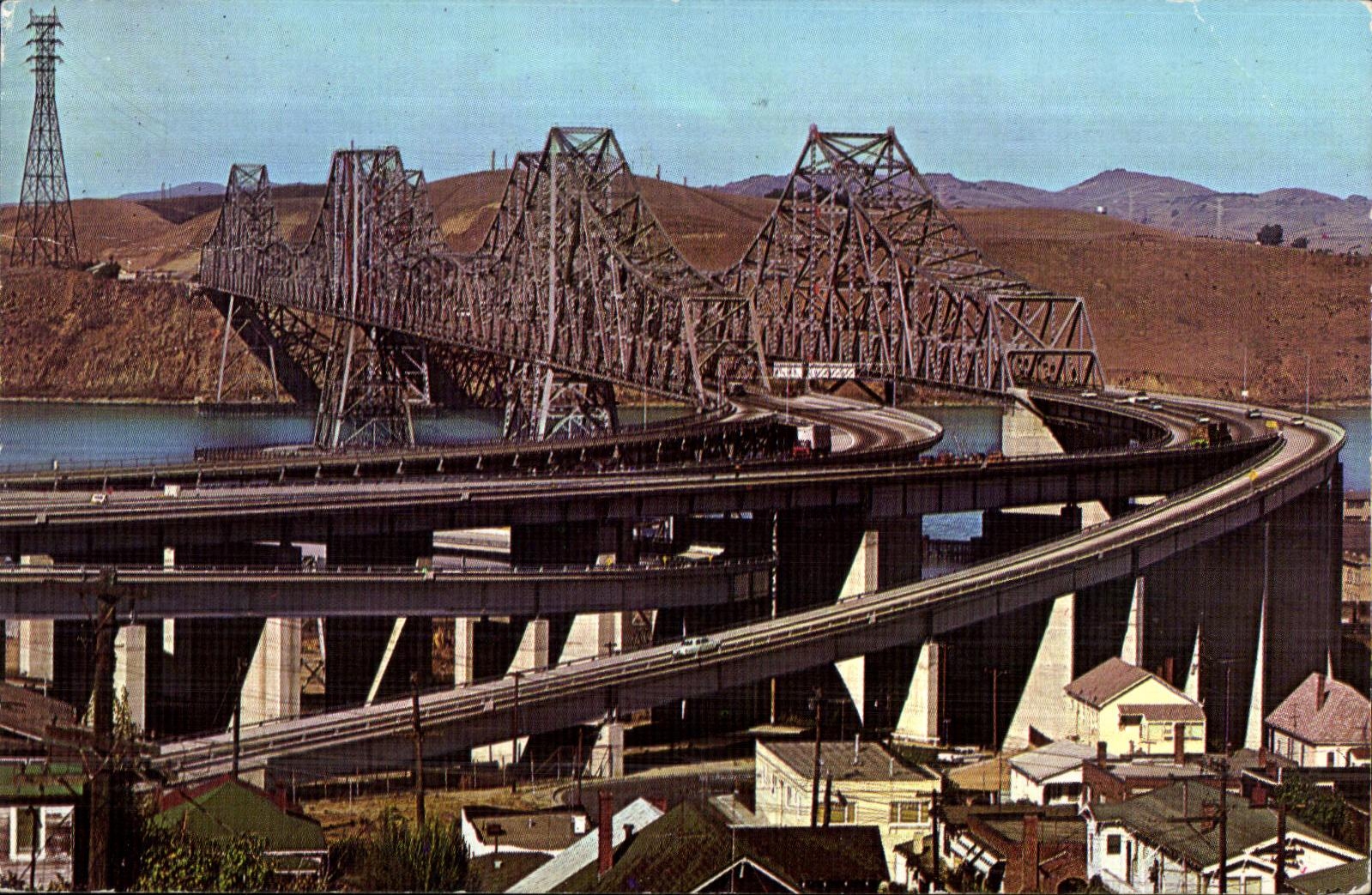 Carquinez Bridge — California — Publisher Smith News Co. and series number 1338 Mission St.