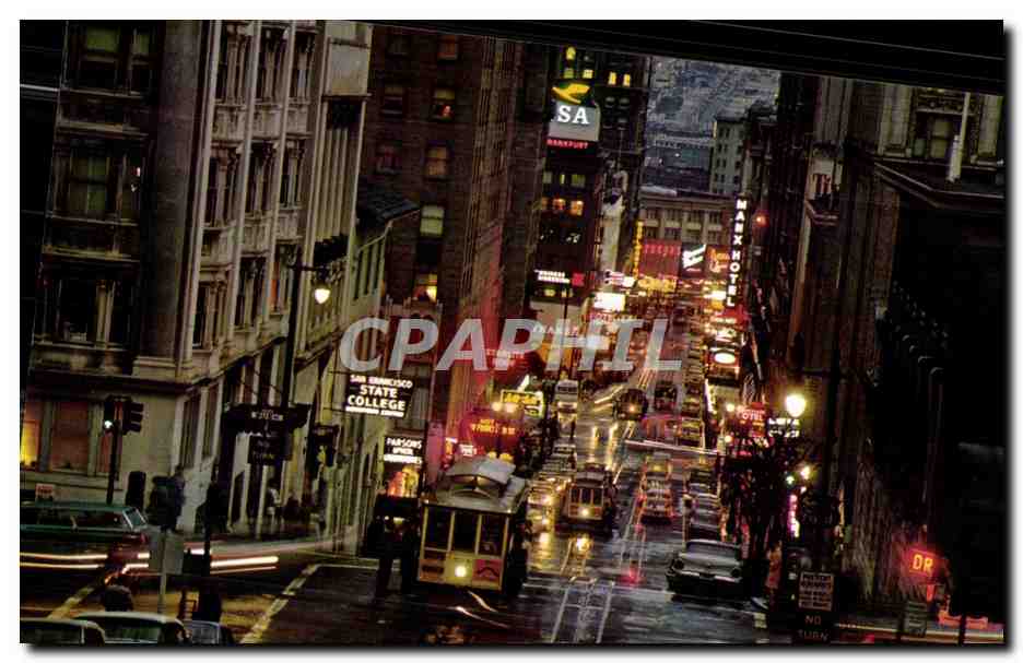 Cable Cars — Powell Street Hill à l'heure bleue — Wilde Roberta, Berkeley 2, Calif.