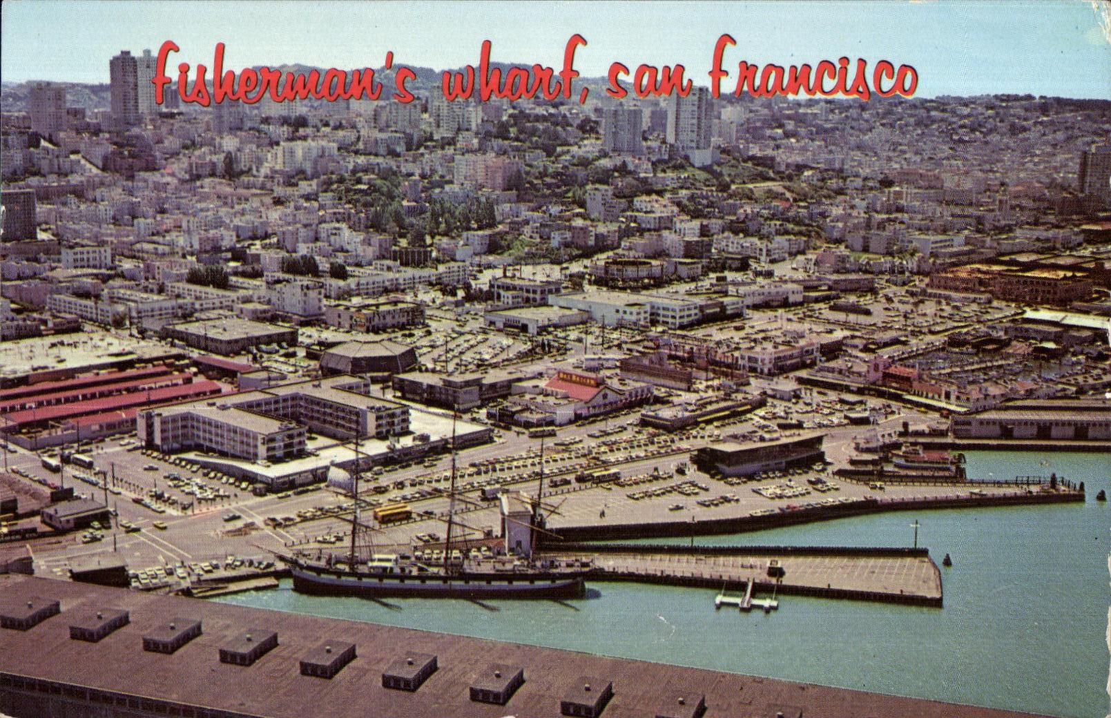 Fisherman's Wharf, San Francisco — vue aérienne — Plastichrome by Colourpicture