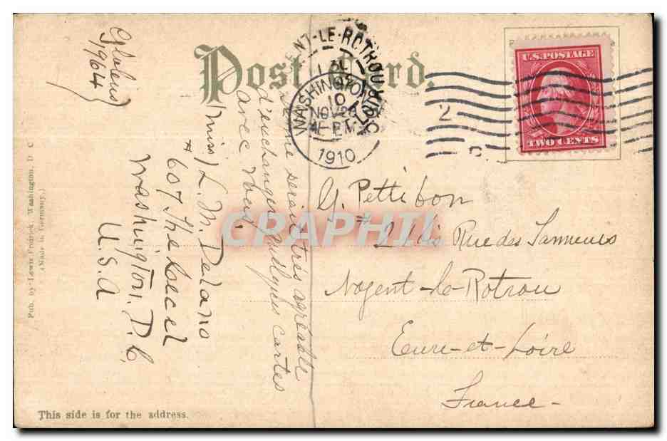 CPA U S War State And Navy Departments Washington D C  — Rückseite