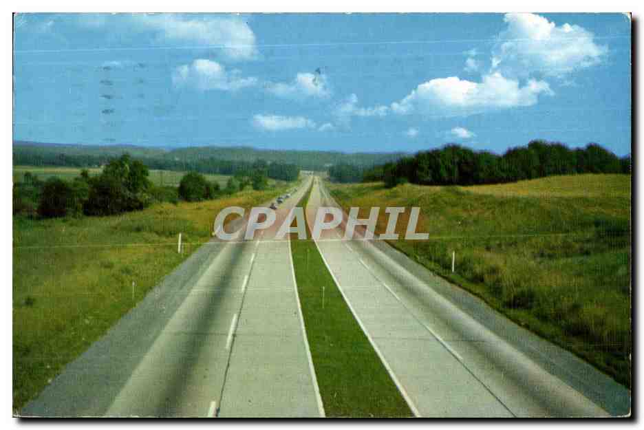 CPA Pennsylania Turnpike The World Most Scenic Highway Looking west from Overpass and 