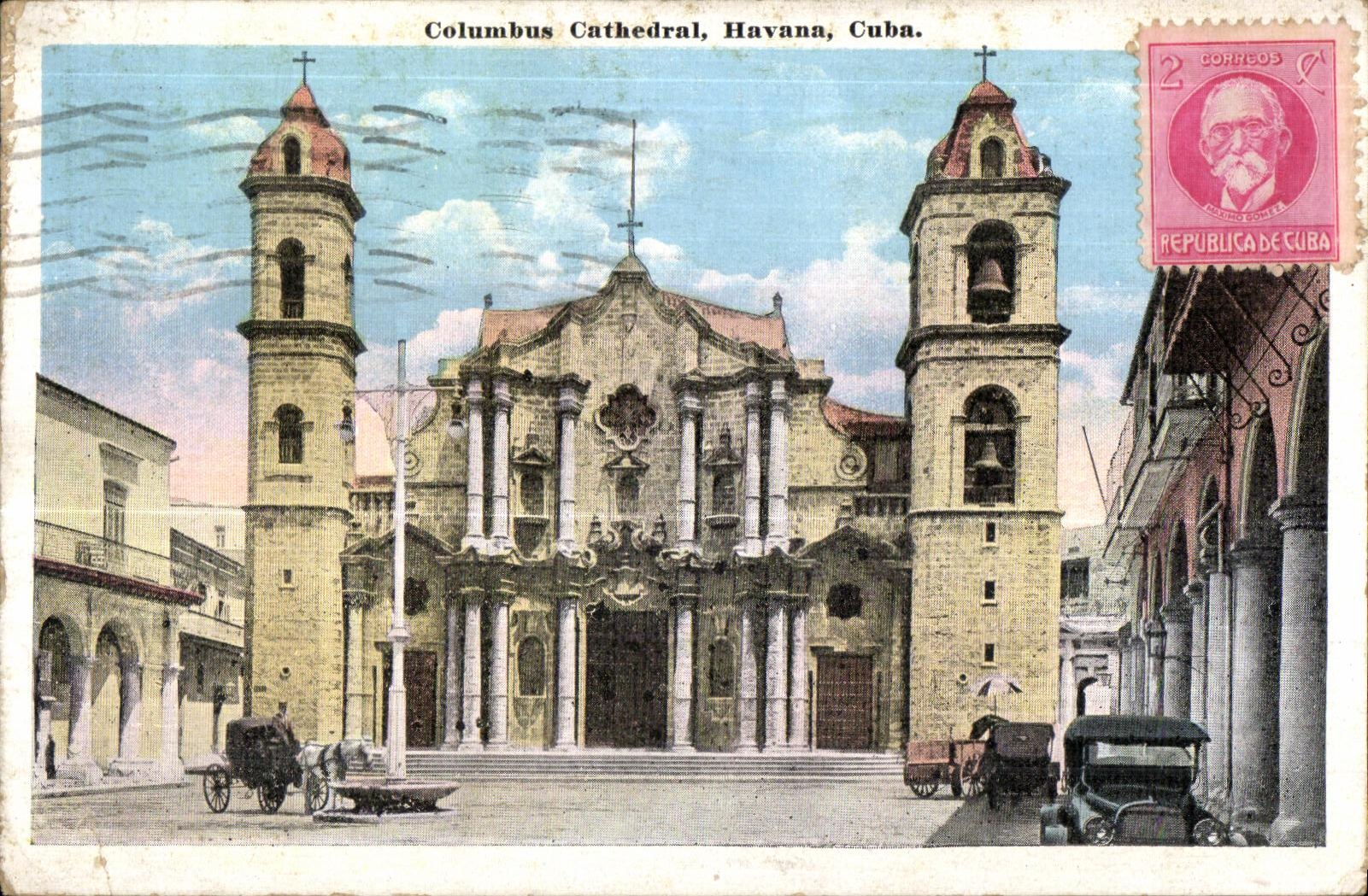 CPA Columbus Cathedral Havana Cuba