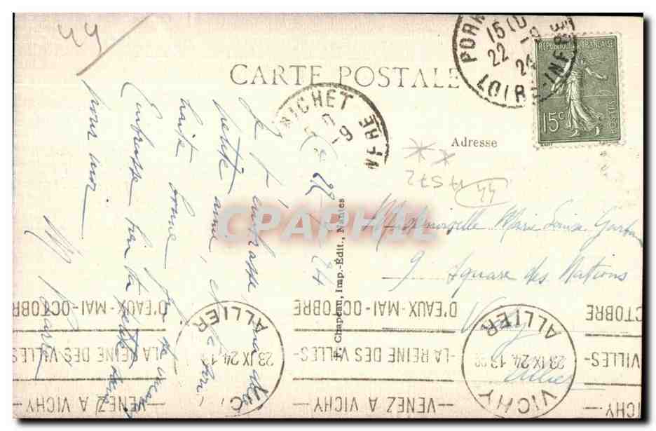 CPA Guerande (Loire Inf) Cllegiale st Aubin Chaire exierleure — Rückseite