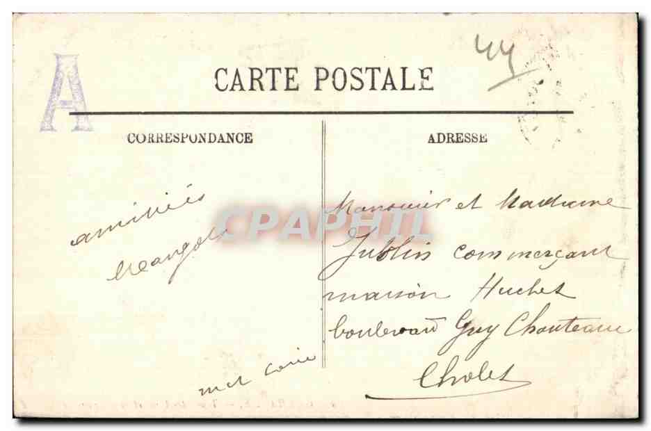 CPA Guerande Tour Ste Anne et la Promenade — Rückseite