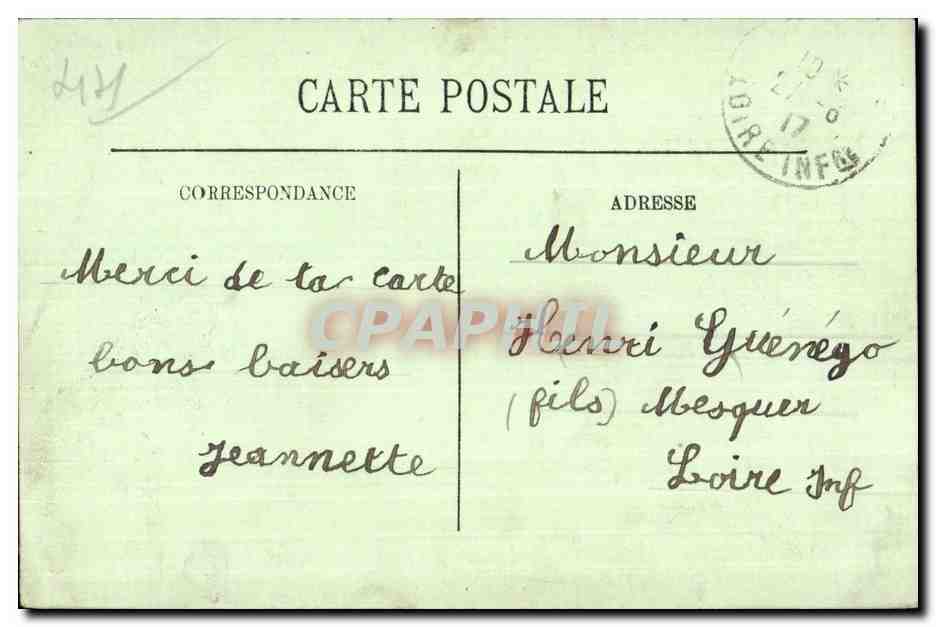 CPA Guerande La Porte de Saille  — Rückseite