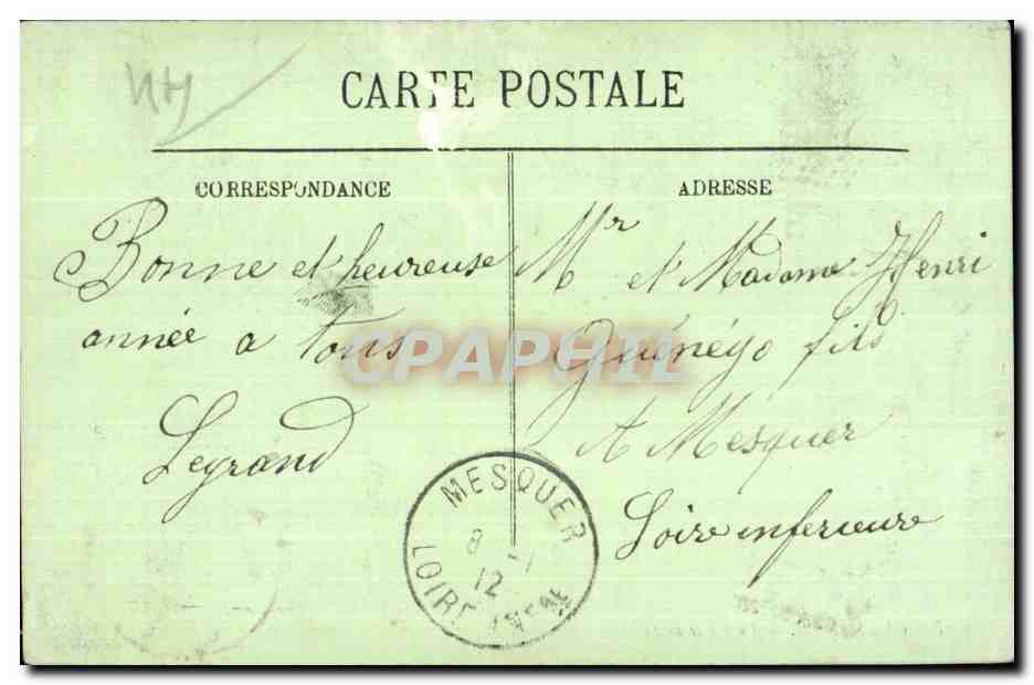 CPA Guerande La Porte de Saille — Back