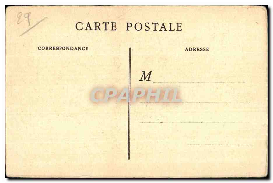 CPA Concarneau Le Grand Hotel de Cornouailles et une de ses villes — Rückseite